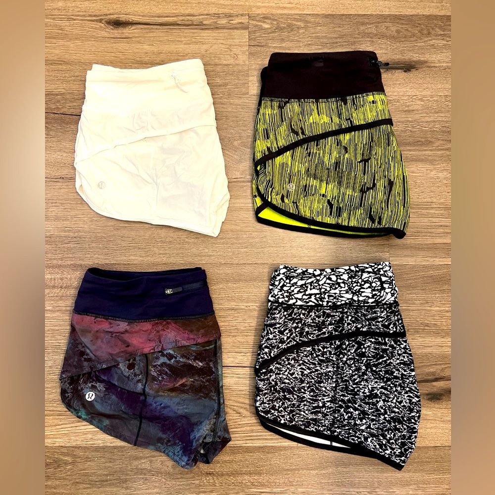 Lululemon Speed Shorts. Size 6. $40 for each or $140 for all 4.